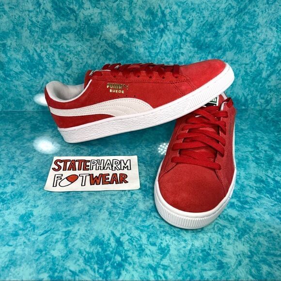 Puma Suede Classic Low ‘High Risk Red’ Men’s Low Top Shoes - Picture 1 of 5